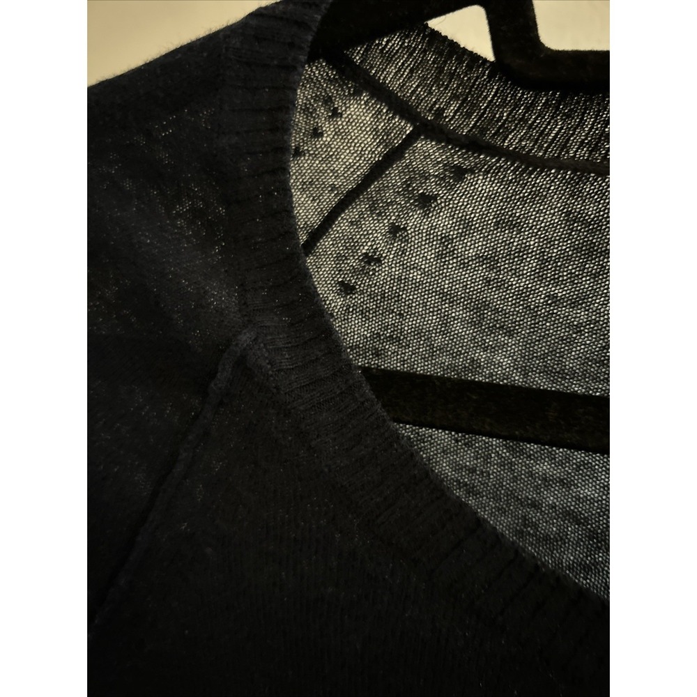 J Crew Sweater Women Small Blue Linen Cotton Crew Neck Knit Soft Girl Feminine - Picture 3 of 5